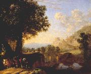 SWANEVELT, Herman van Italian Landscape with Bridge and Castle ar Spain oil painting artist